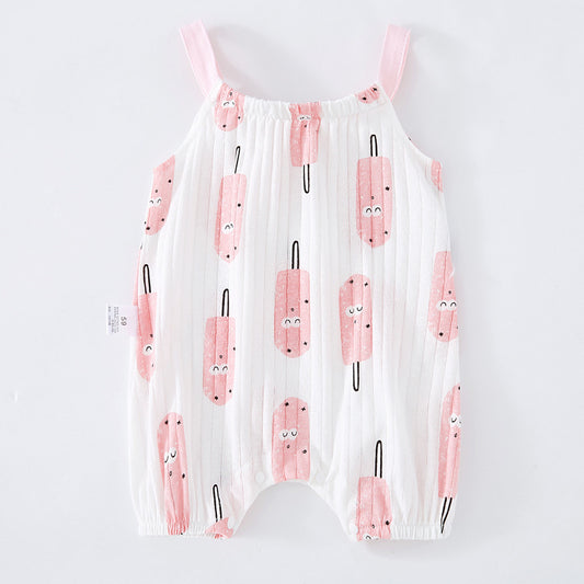 "Baby Sling Bag and Sleeveless One-Piece - Cute and Comfy Outfit for Your Little One