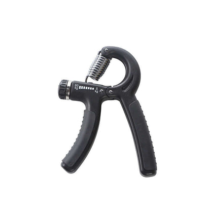 Adjustable grip strengthener for home exercise, 10kg-40kg range, black, ideal for hand, wrist, and forearm workouts.