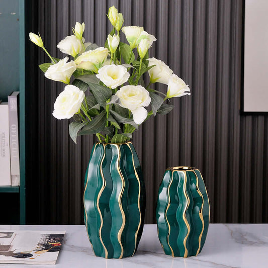 "Simple creative vase with water culture flowers for elegant home decor"
