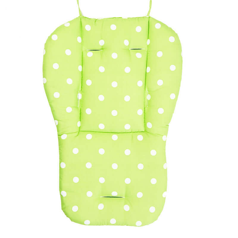 Baby car mat, fruit green polka dot pattern, double-sided cotton pad, 68x57cm, perfect for children's car seats.