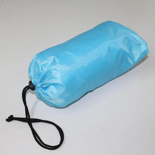 Blue polyester cloth running parachute umbrella packed in a drawstring bag for outdoor exercise and speed training