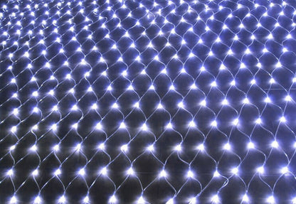 "Christmas LED String Lights – Waterproof Fishnet Lights with Starry Design for Outdoor Holiday and Wedding Decorations"