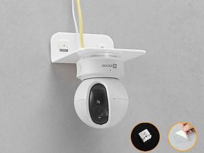 "Living Room Camera Monitoring Shelving Bracket - Adjustable Mounting Solution for Secure and Discreet Camera Placement"
