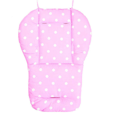 Pink polka dot baby car mat, 68x57cm, double-sided cotton pad for children's products.