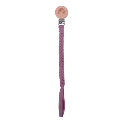 "Rainbow Beech Wood Pacifier Clip - Safe and Stylish Baby Product"