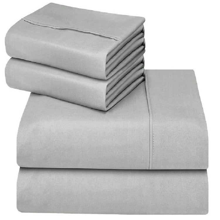 Home Textile Plain Inlay Four-Piece Set - Elegant Bedding for a Sophisticated and Versatile Bedroom Look"