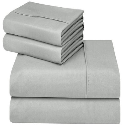 Home Textile Plain Inlay Four-Piece Set - Elegant Bedding for a Sophisticated and Versatile Bedroom Look"
