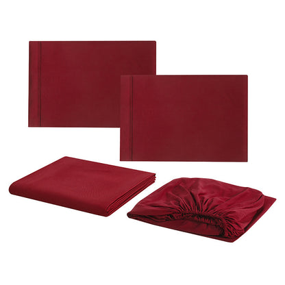Home Textile Plain Inlay Four-Piece Set - Elegant Bedding for a Sophisticated and Versatile Bedroom Look"
