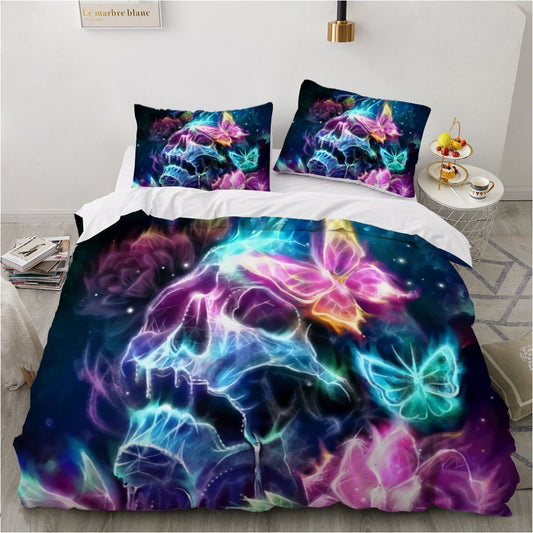 Four-Piece Marble Pillowcase Bedding Set - Luxurious Home Textile for Stylish Sleep Spaces