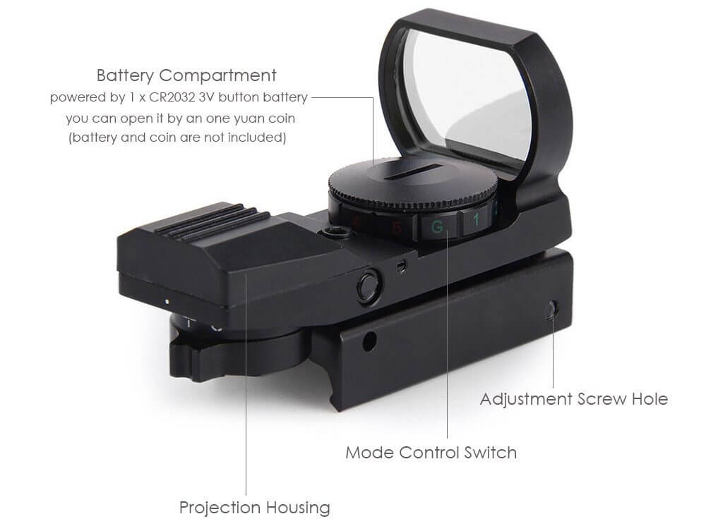 "11/20 mm Holographic Sight - Precision Optical Scope with Adjustable Magnification for Enhanced Targeting Accuracy"
