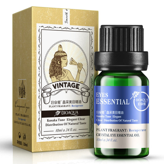 Bioaqua vintage eye essential oil 10ml with packaging, moisturizing and nourishing formula for skincare.