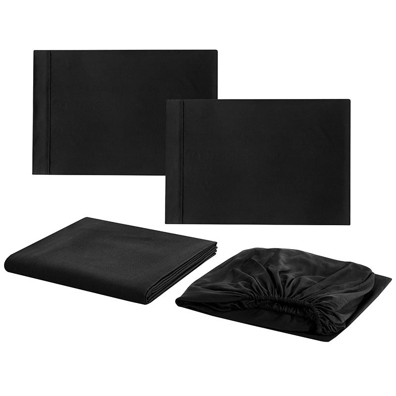 Home Textile Plain Inlay Four-Piece Set - Elegant Bedding for a Sophisticated and Versatile Bedroom Look"