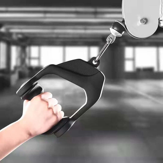 High pull-down back gym equipment handle for improved grip and control during back exercises, designed to enhance workout effectiveness and comfort.