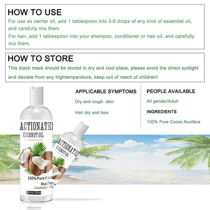 Body Coconut Moisturizing Skin Oil