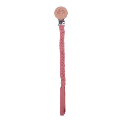 "Rainbow Beech Wood Pacifier Clip - Safe and Stylish Baby Product"