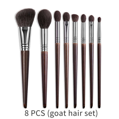"Natural Makeup Brush Set – Goat Hair Eyeshadow Brushes for Precision and Effortless Application of Eye Makeup"