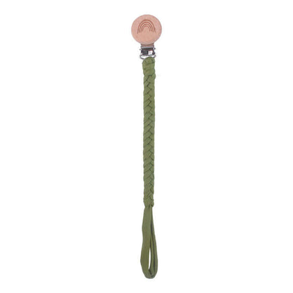 "Rainbow Beech Wood Pacifier Clip - Safe and Stylish Baby Product"