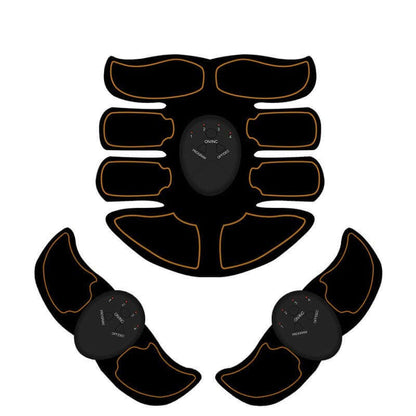 Home exercise abdominal patch for fitness and health massage, battery-powered and mechanical control, applicable on multiple body parts.