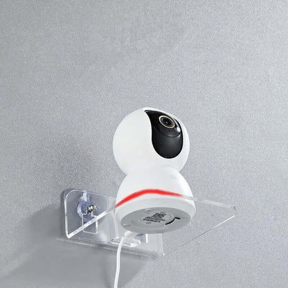 "Living Room Camera Monitoring Shelving Bracket - Adjustable Mounting Solution for Secure and Discreet Camera Placement"