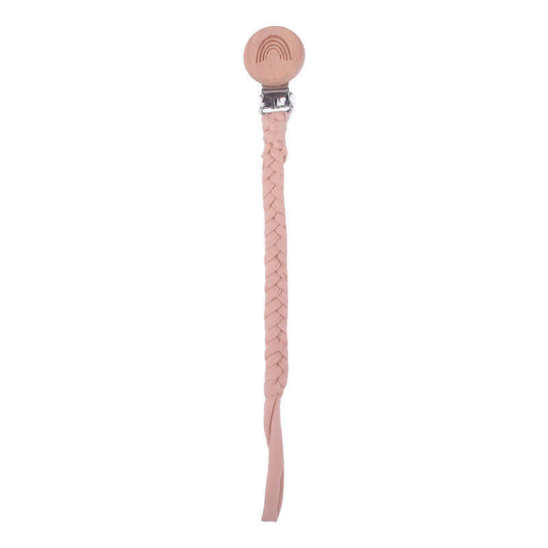 "Rainbow Beech Wood Pacifier Clip - Safe and Stylish Baby Product"