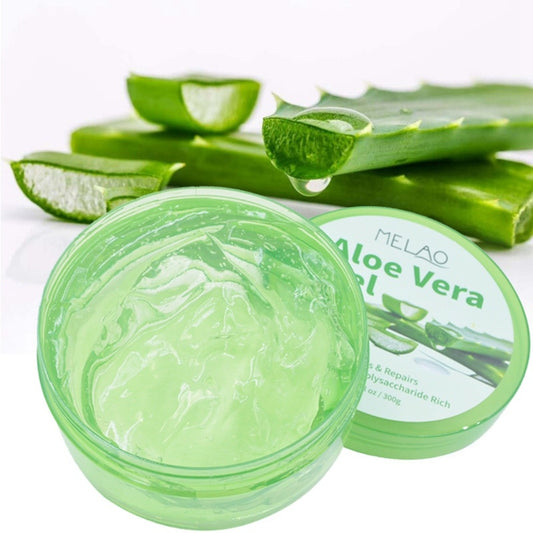 MELAO Aloe Vera Gel 300g, moisturizing and soothing skincare with natural aloe extracts, ideal for healing and repairing skin.