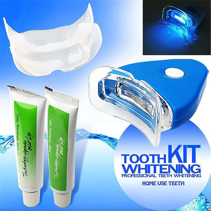"Oral Gel Teeth Whitening - Dental Bleaching Gel with LED Light for Effective Tooth Whitening"