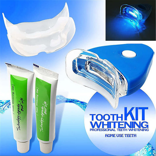 "Oral Gel Teeth Whitening - Dental Bleaching Gel with LED Light for Effective Tooth Whitening"