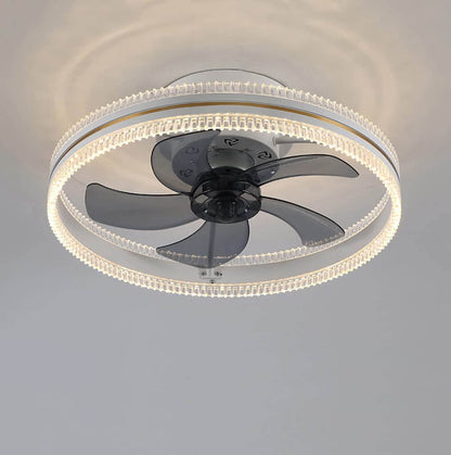 Ceiling Fan with Integrated Invisible Light - Home Ceiling Fan and Light Fixture Combination"