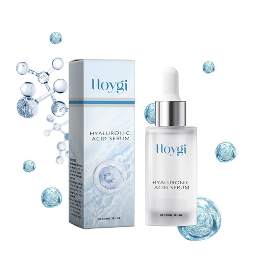Hyaluronic Acid Serum 30ml with Box and Molecular Design, Moisturizing Solution for Skincare, Hoygi Brand