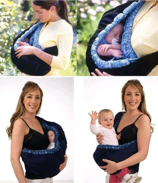 "Newborn Baby Carrier with Back Support and Feeding Bag - TC Cotton Baby Carrier"