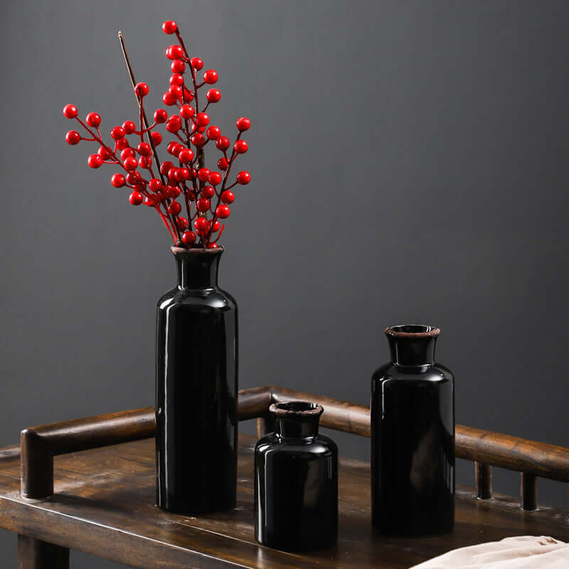 Home decoration vase with garden flowers inserted for a charming interior accent"