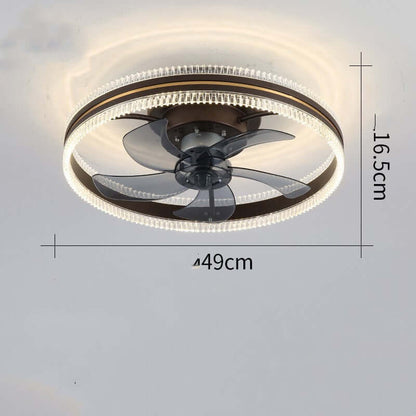 Ceiling Fan with Integrated Invisible Light - Home Ceiling Fan and Light Fixture Combination"