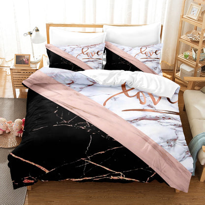 Three Art Marble Linen Sheets - Elegant Home Textile for Stylish and Comfortable Bedding