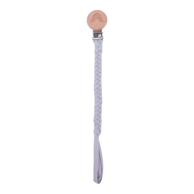"Rainbow Beech Wood Pacifier Clip - Safe and Stylish Baby Product"