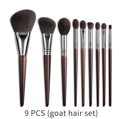 "Natural Makeup Brush Set – Goat Hair Eyeshadow Brushes for Precision and Effortless Application of Eye Makeup"