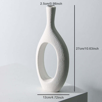"Ins Style Ceramic Vase for Flower Arrangements - Ideal for Fresh and Dried Flowers, Decorative Ornaments