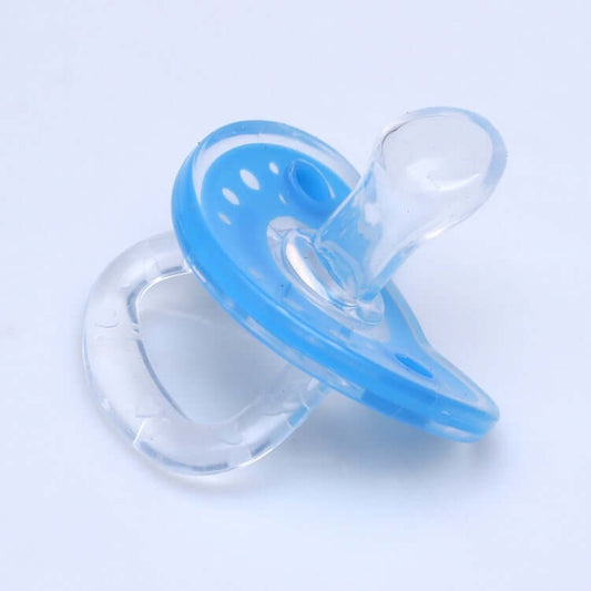 "Full Silica Gel Two-Color Liquid Silicone Baby Pacifier for Sleep Comfort"