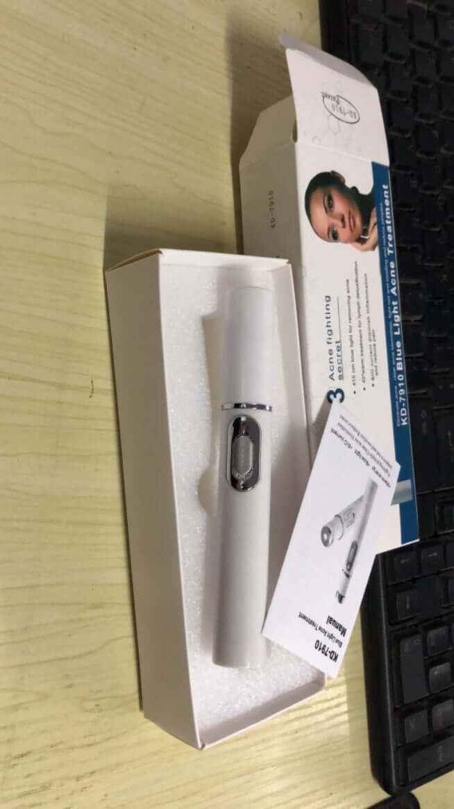 "Blue Light Therapy Acne Laser Pen - Soft Scar and Wrinkle Removal Treatment Device for Skin Care and Beauty"