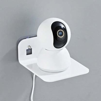 "Living Room Camera Monitoring Shelving Bracket - Adjustable Mounting Solution for Secure and Discreet Camera Placement"
