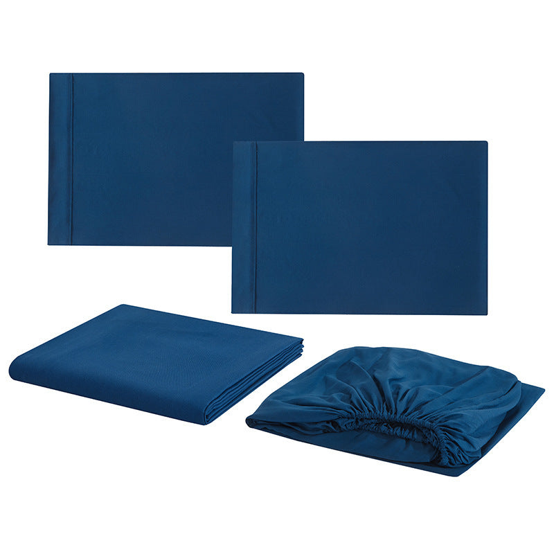 Home Textile Plain Inlay Four-Piece Set - Elegant Bedding for a Sophisticated and Versatile Bedroom Look"