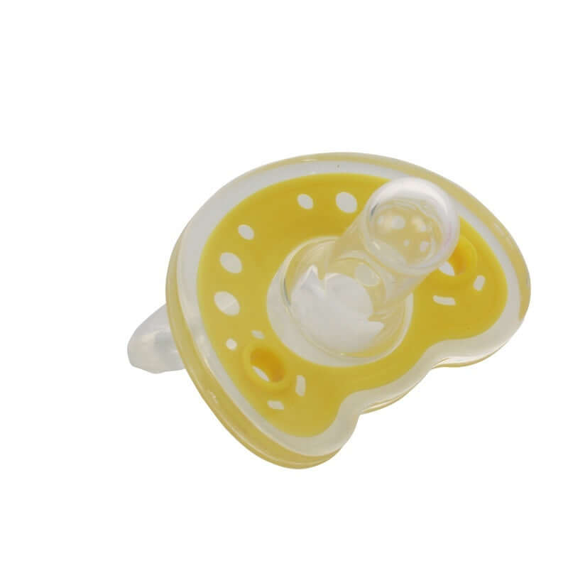 "Full Silica Gel Two-Color Liquid Silicone Baby Pacifier for Sleep Comfort"