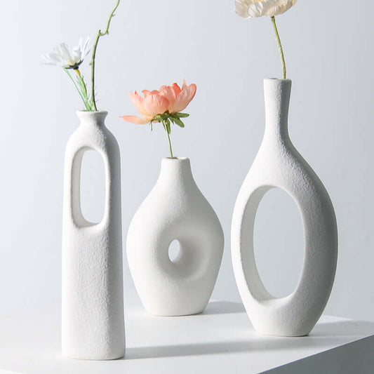 "Ins Style Ceramic Vase for Flower Arrangements - Ideal for Fresh and Dried Flowers, Decorative Ornaments