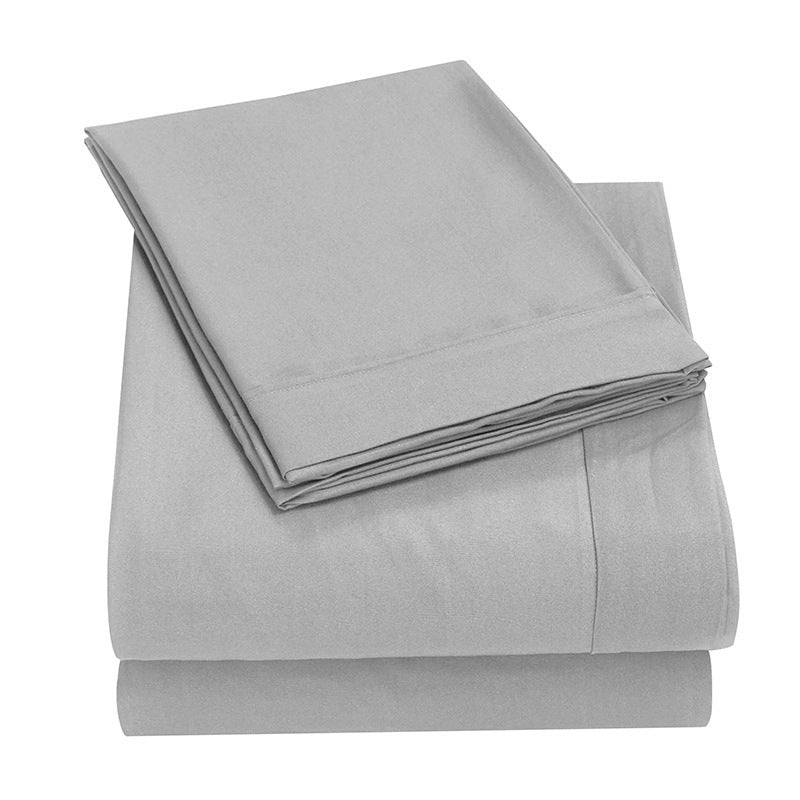 Home Textile Plain Inlay Four-Piece Set - Elegant Bedding for a Sophisticated and Versatile Bedroom Look"