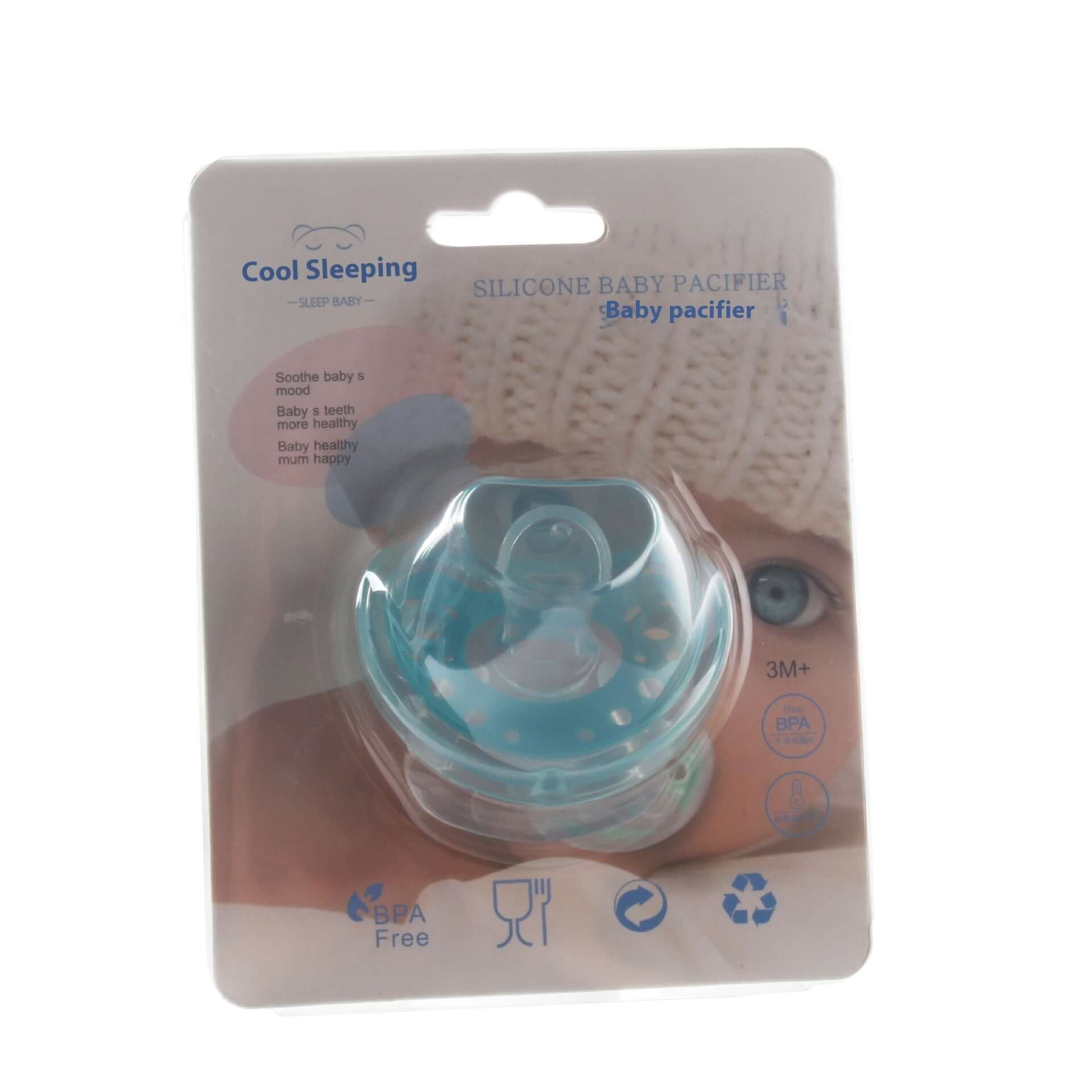 "Full Silica Gel Two-Color Liquid Silicone Baby Pacifier for Sleep Comfort"