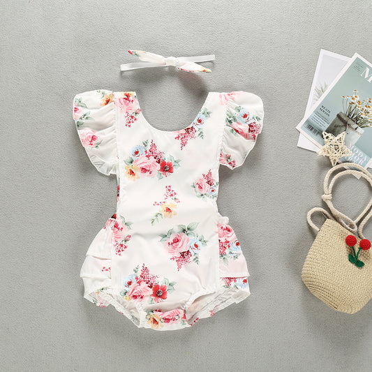 "Summer Children's Floral Baby Clothing - Adorable and Breezy Outfits for Little Girls"