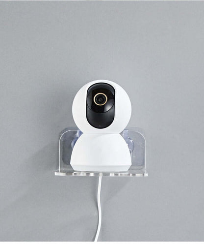 "Living Room Camera Monitoring Shelving Bracket - Adjustable Mounting Solution for Secure and Discreet Camera Placement"