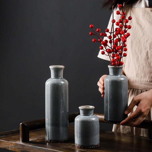 Home decoration vase with garden flowers inserted for a charming interior accent"