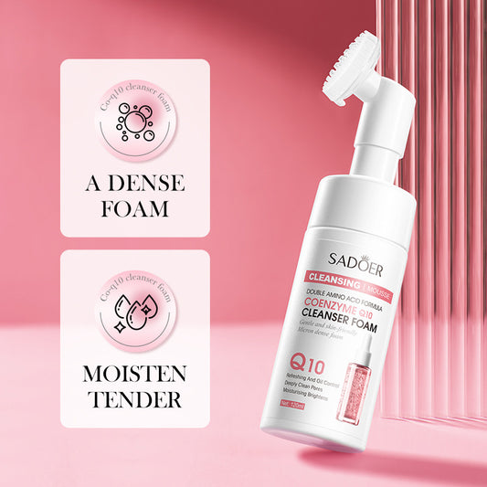 Hyaluronic Acid Amino Acid Cleansing Mousse with dense foam and moisturizing properties in a 120ml bottle for universal skin types.