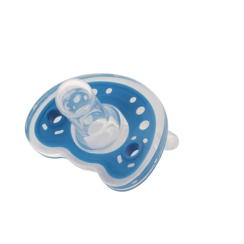 "Full Silica Gel Two-Color Liquid Silicone Baby Pacifier for Sleep Comfort"