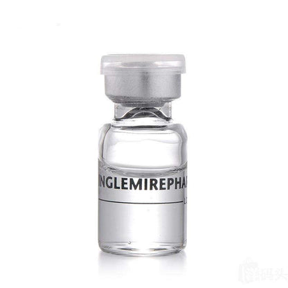 Hyaluronic acid stock solution vial for moisturizing and hydrating skincare, with chamomile essence, suitable for all skin types.